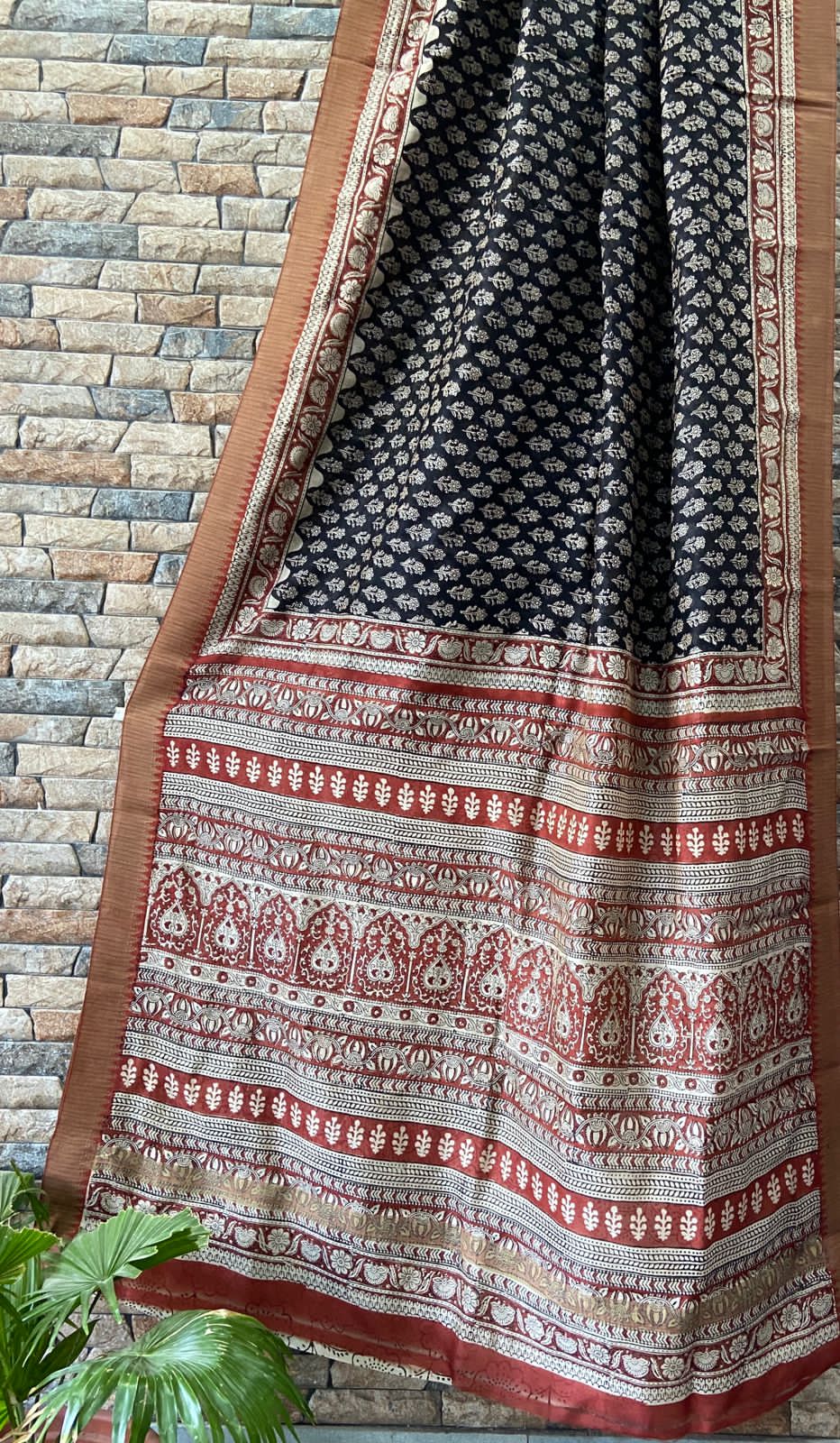 Maati - Handblock printed desi ghicha silk sarees