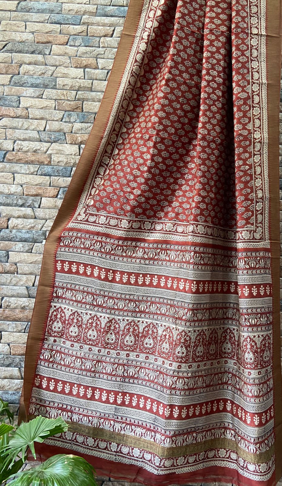 Maati - Handblock printed desi ghicha silk sarees