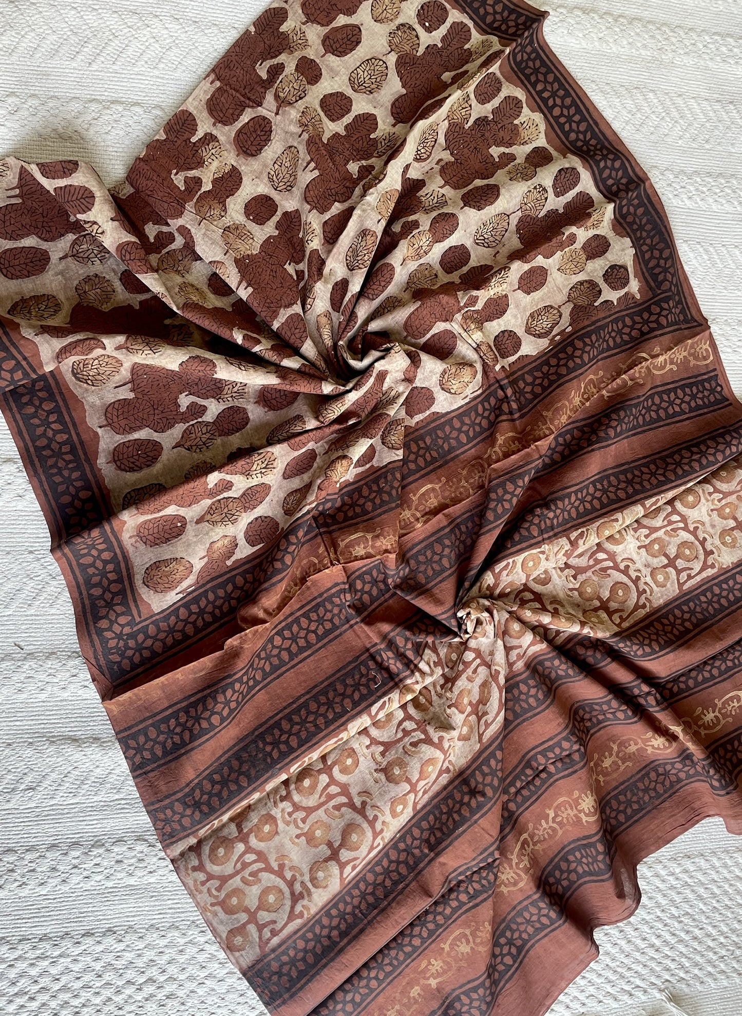 Vanaspati handblock print pure cotton saree - 6