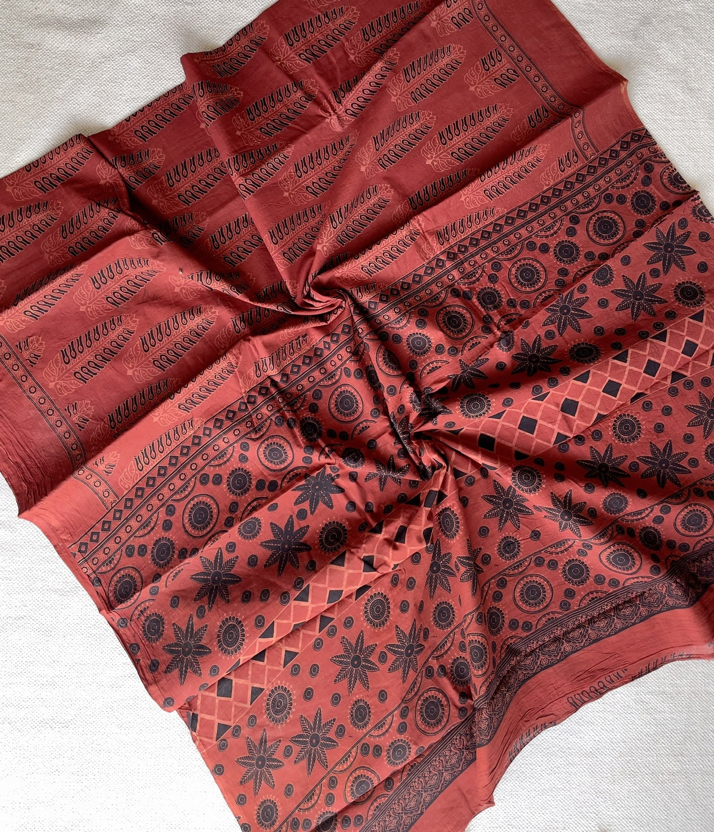 Vanaspati handblock print pure cotton saree - 11