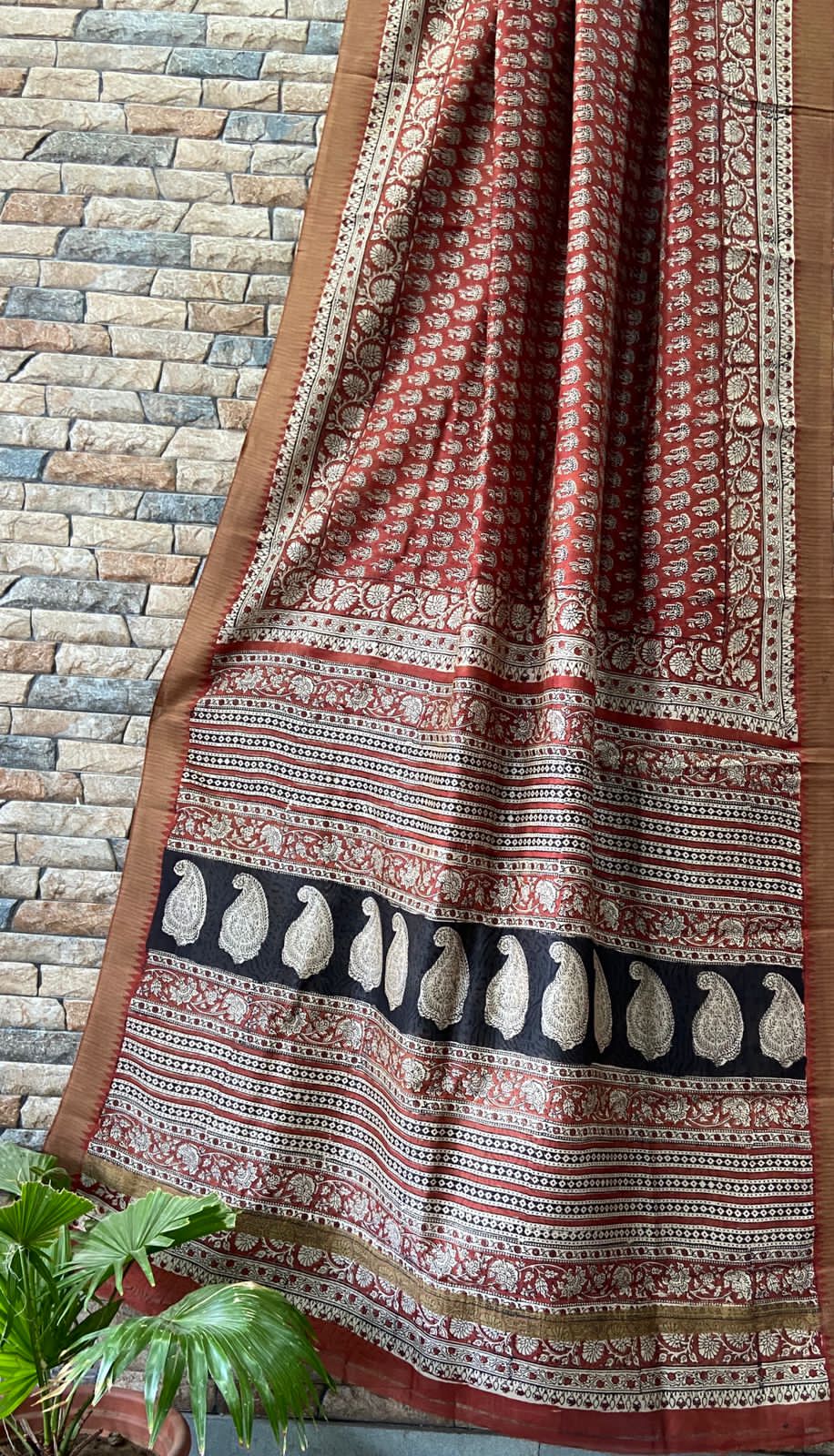 Maati - Handblock printed desi ghicha silk sarees
