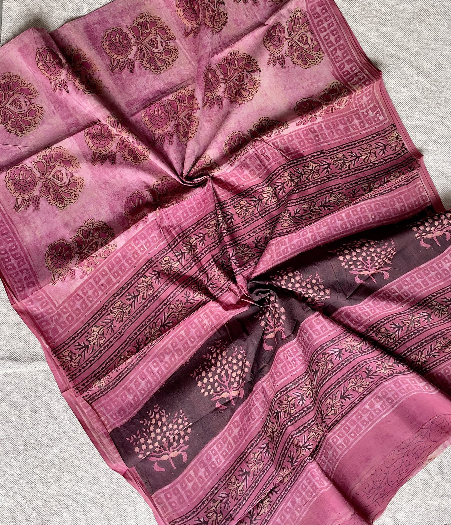 Vanaspati handblock print pure cotton saree - 12