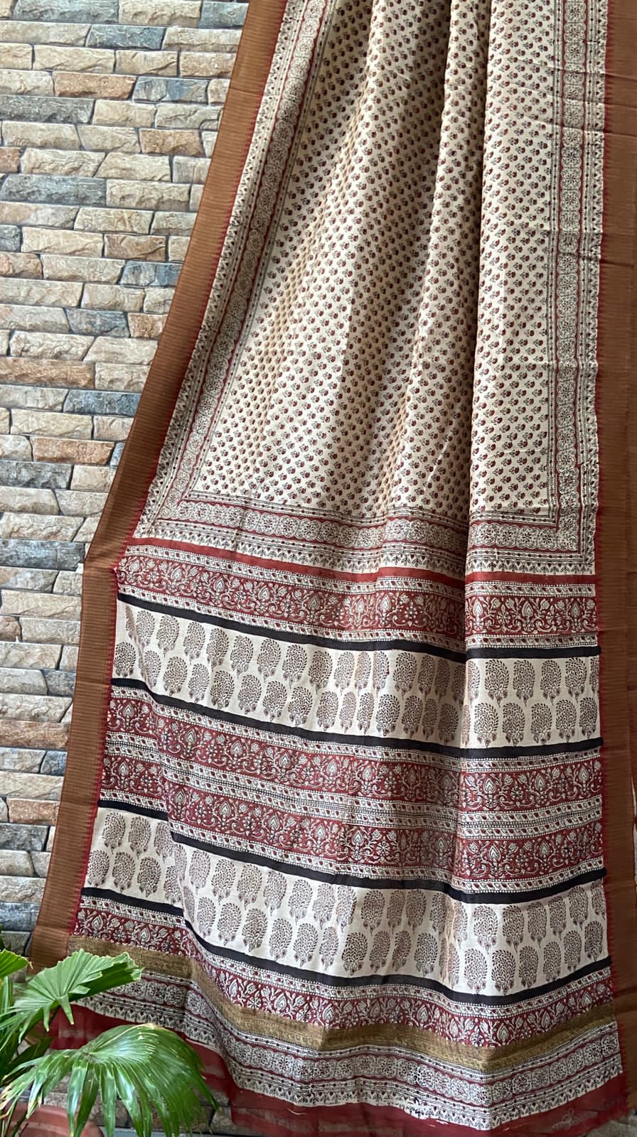 Maati - Handblock printed desi ghicha silk sarees