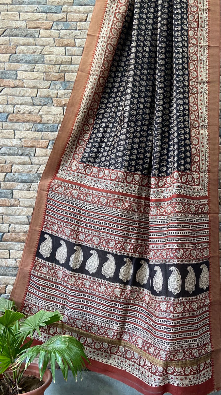 Maati - Handblock printed desi ghicha silk sarees