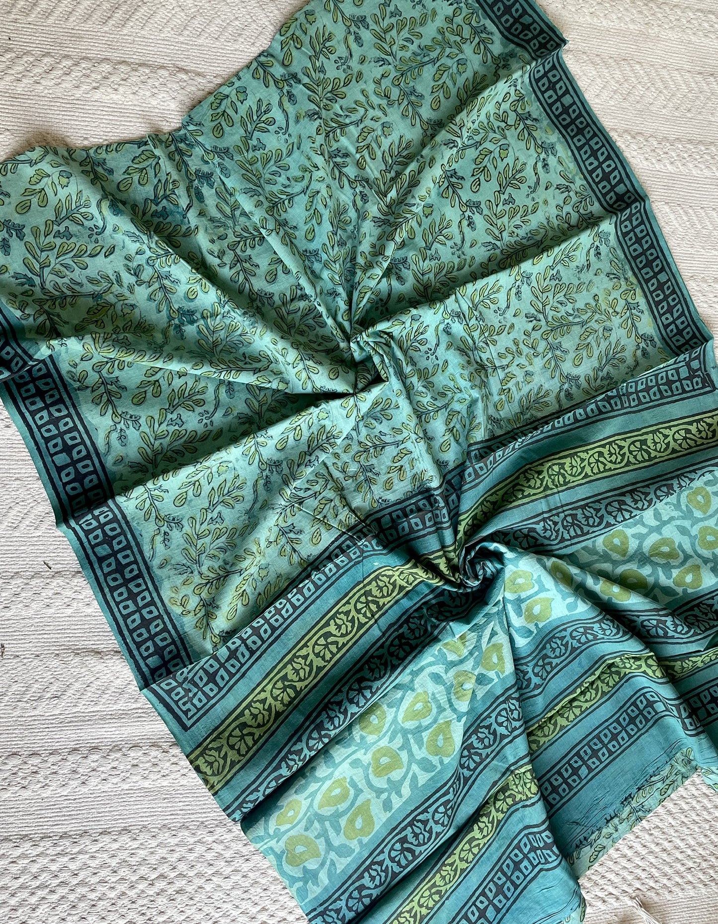 Vanaspati handblock print pure cotton saree - 17