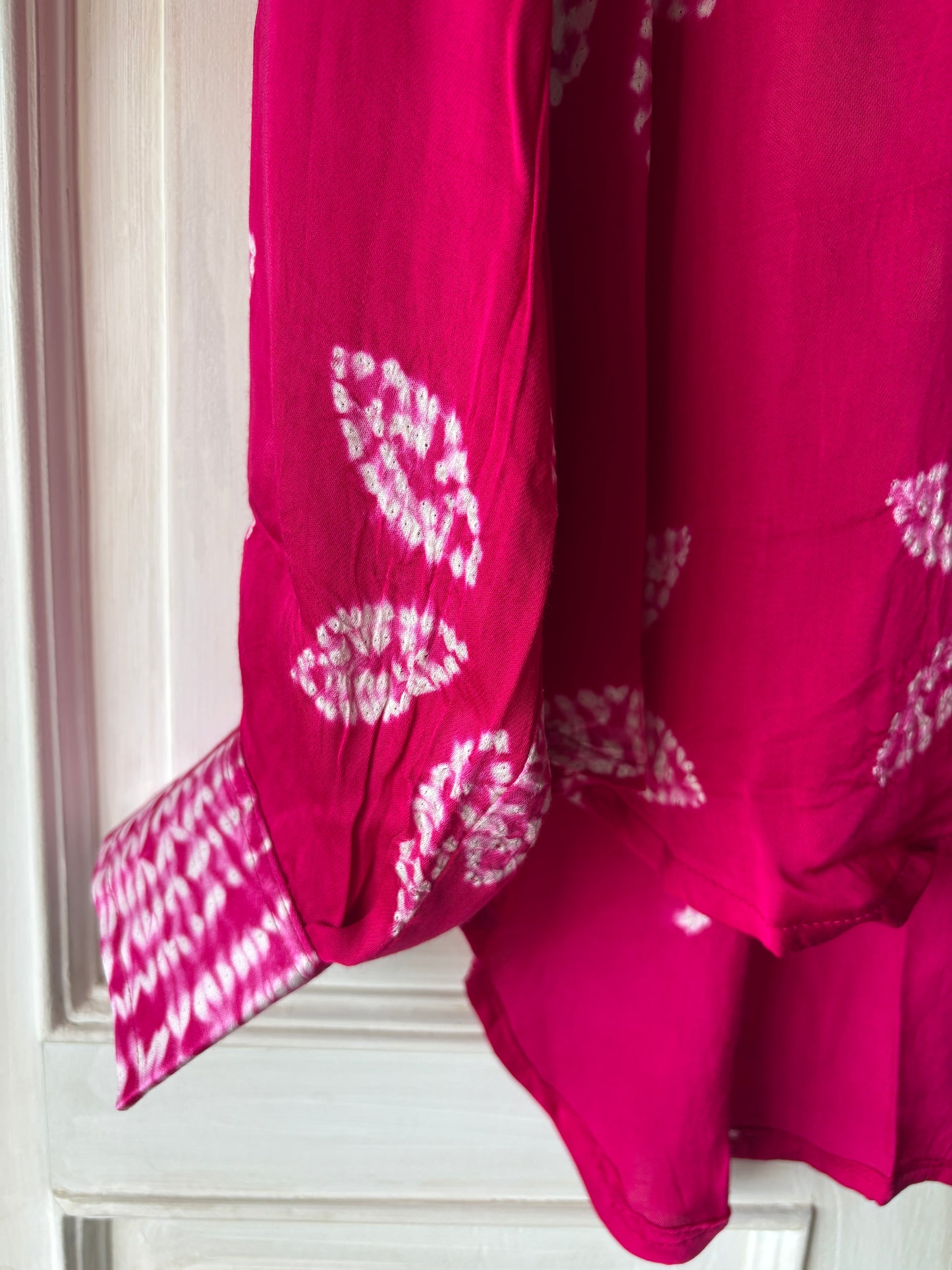 Deser Rosę 1 - Pure modal silk shirt with Shibori