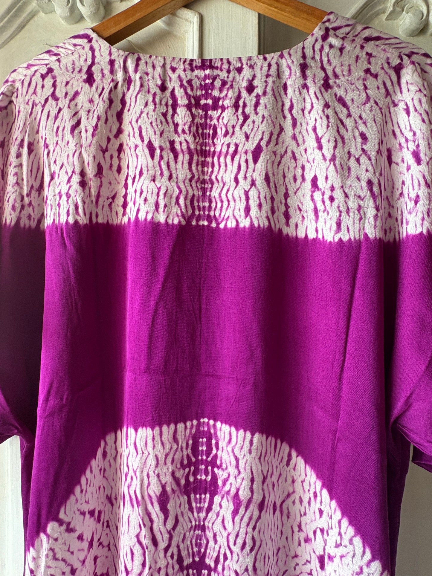 Desert Rose 4 - Pure modal silk Shibori dress