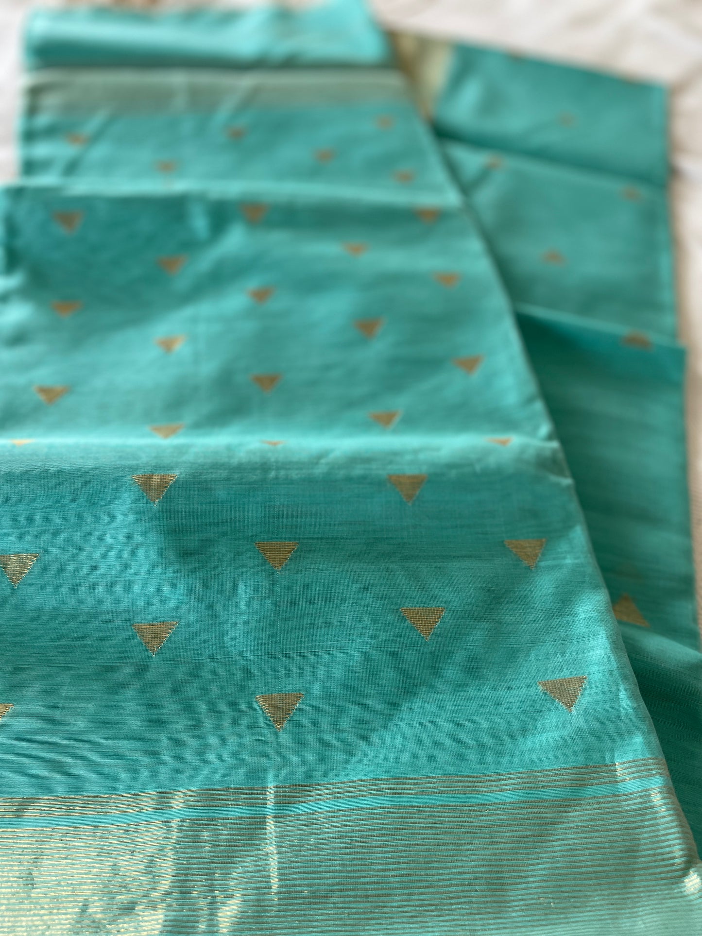 Pure Maheshwari saree silk cotton saree - Sky Blue