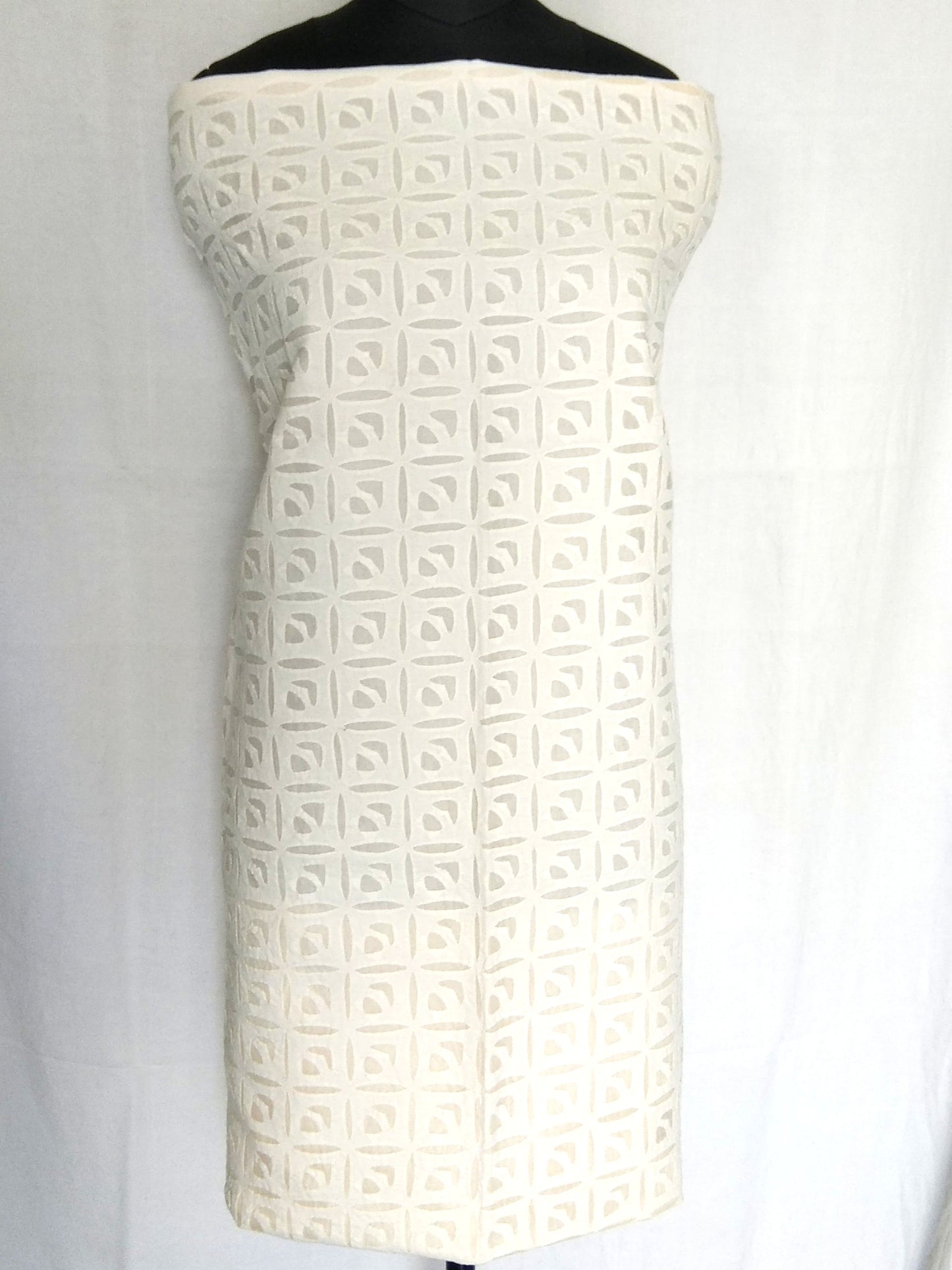 Applique Work Cotton Kurta Fabric