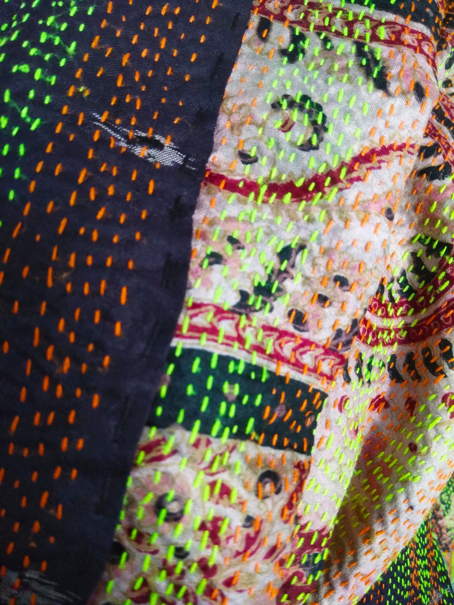 Katha Work and Patch Work Reversible Dupatta