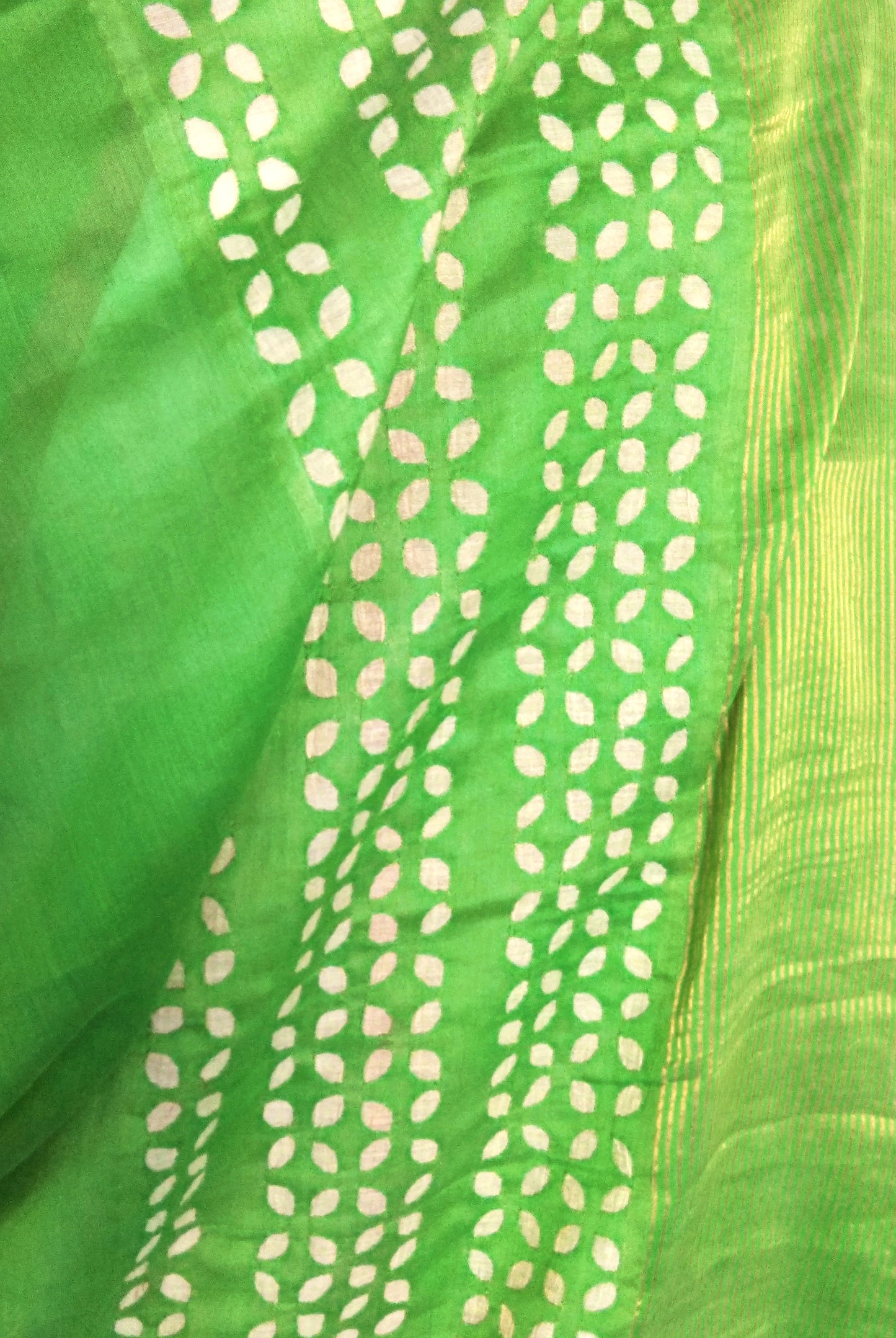 Chanderi Cotton Dupatta with Applique Work