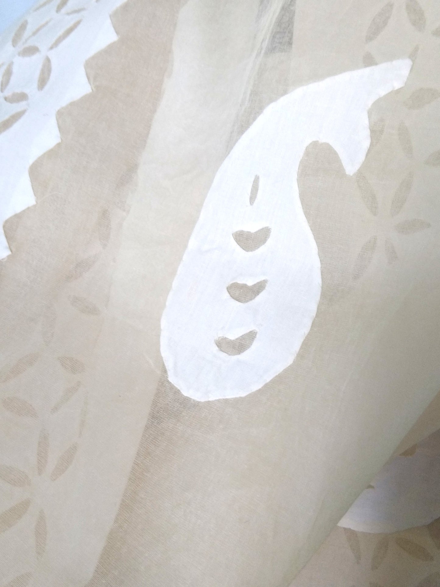 Cotton Dupatta with Applique Work
