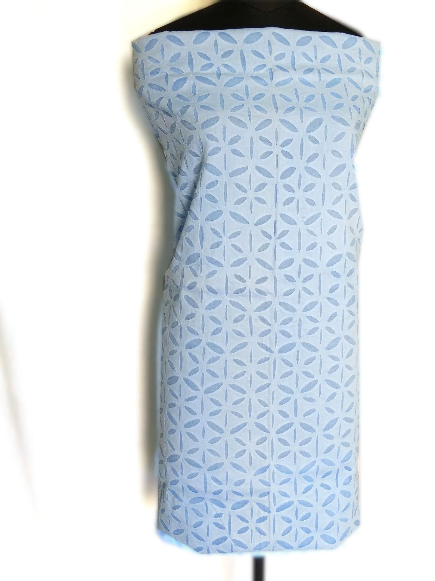 Applique Work Cotton Kurta Fabric