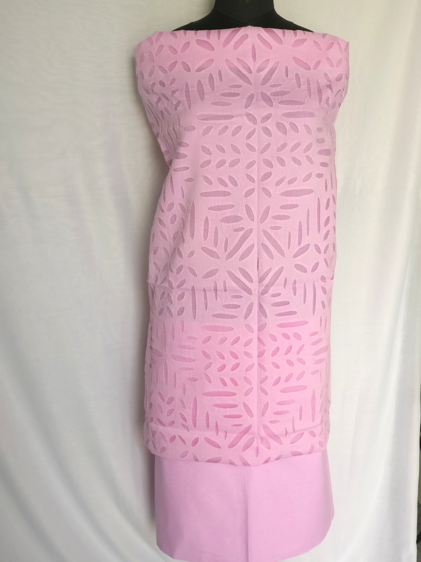 3 Pc. Suit Fabric - Cotton - Kurta & Dupatta with Applique Work and Bottom