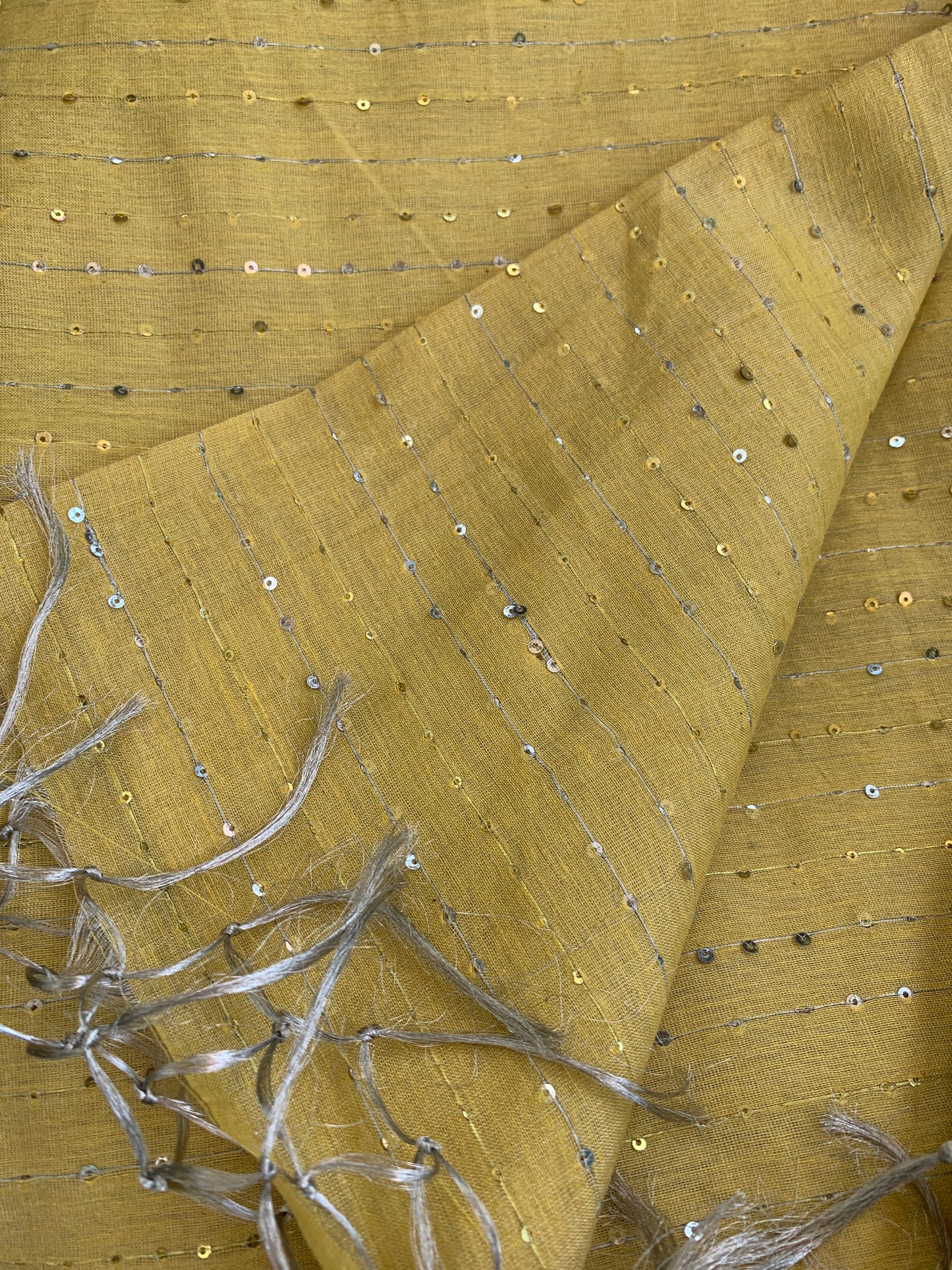 Pure tissue silk saree - Yellow Gold