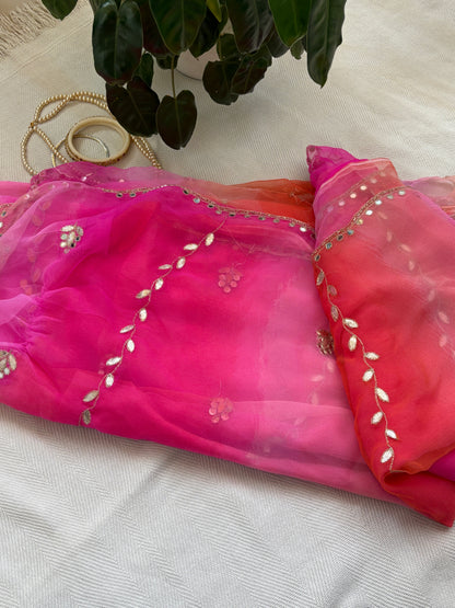 Gulaab chiffon saree - pink