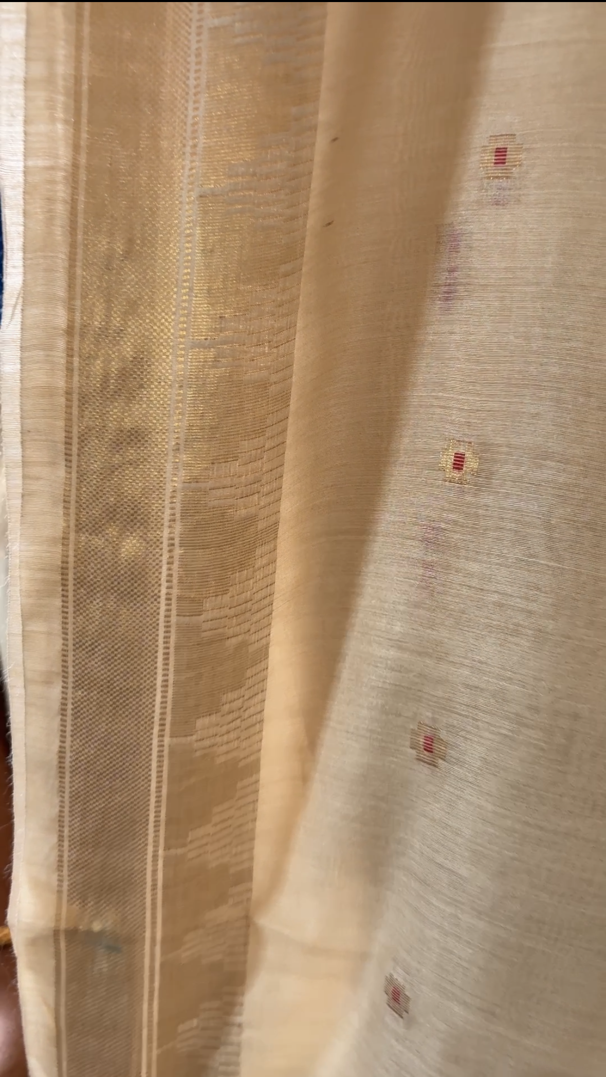 Pure Munga silk saree - Beige