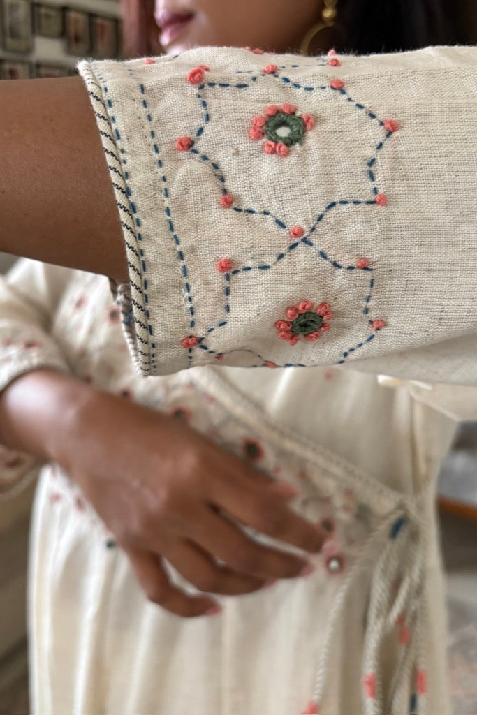 Phool - Handmade kala cotton angrakha dress/kurta