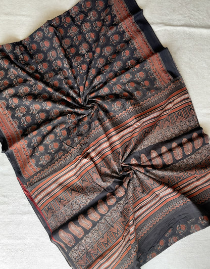 Vanaspati handblock printed pure cotton saree 2