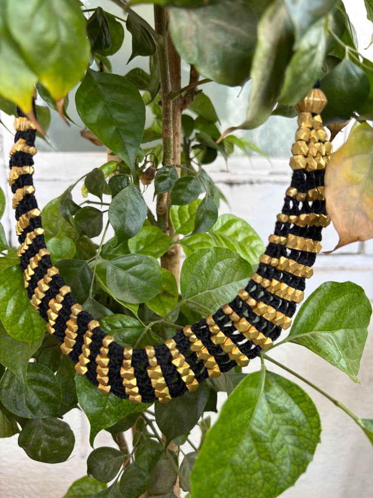 Dokra Brass Choker - Black