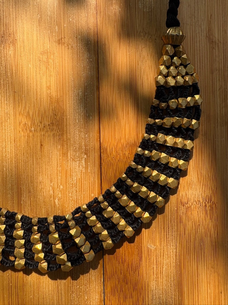 Dokra Brass Choker - Black
