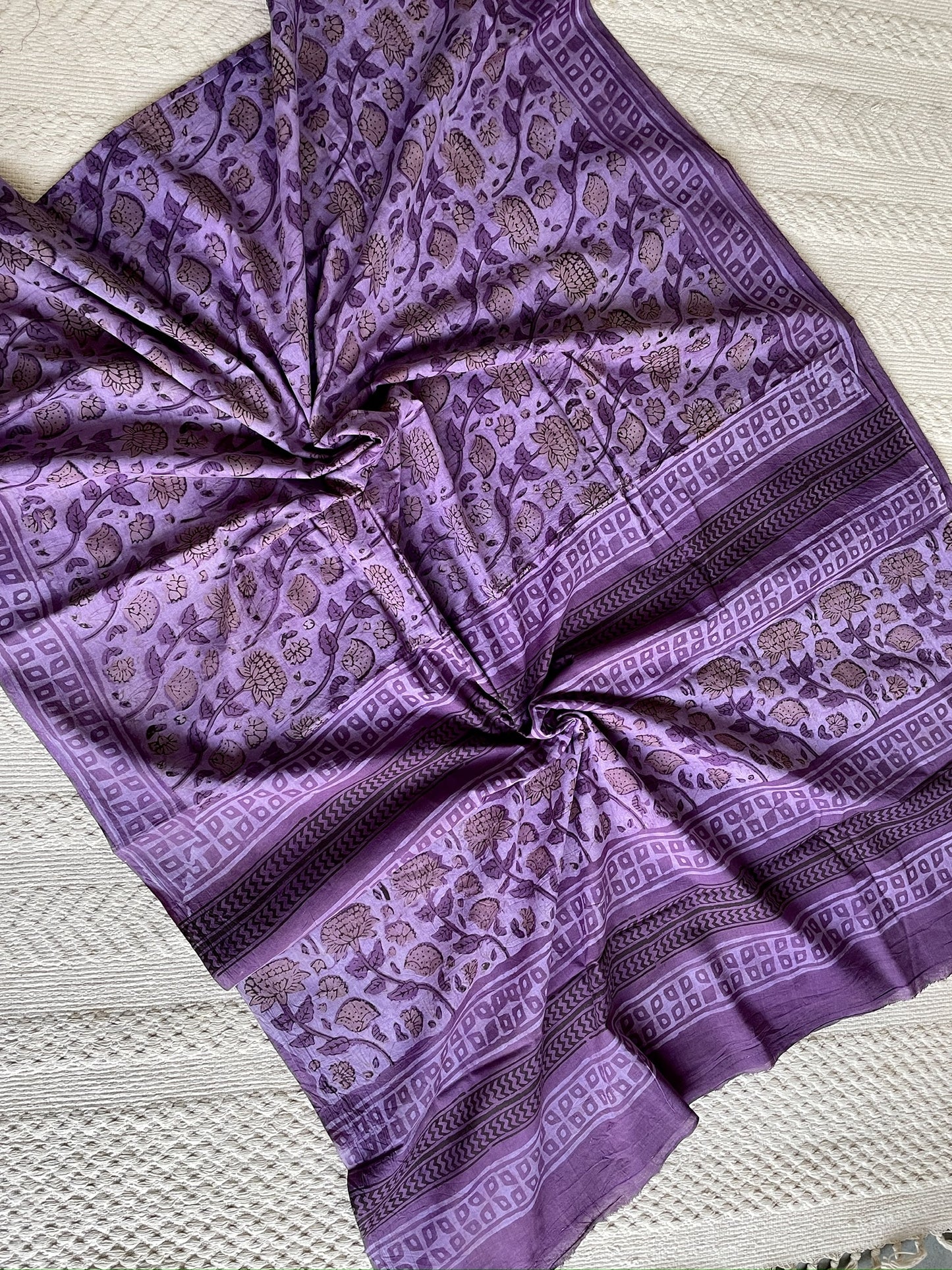 Vanaspati handblock print pure cotton saree - 16
