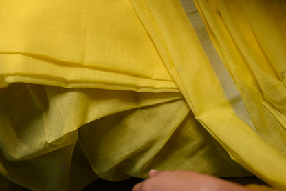 Holud jamdani saree - Handwoven Cotton Saree