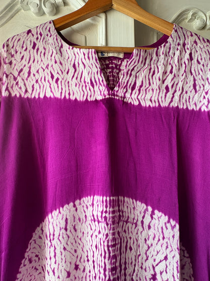 Desert Rose 4 - Pure modal silk Shibori dress