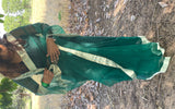 PURE ORGANZA SILK SAREE - Emerald Green