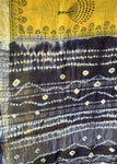 BAGRU HANDBLOCK PRINTED COTTON LINEN SAREE