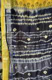 BAGRU HANDBLOCK PRINTED COTTON LINEN SAREE
