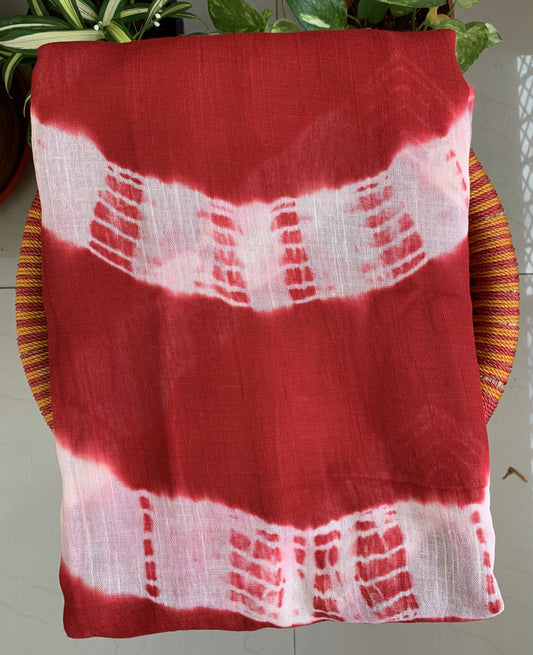 SHIBORI PRINT COTTON LINEN SAREE