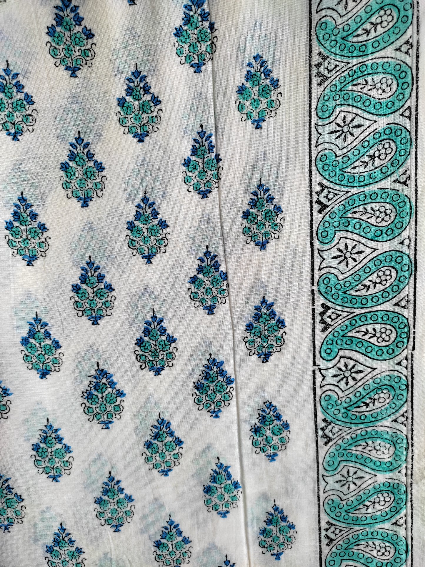 PURE COTTON HAND BLOCK PRINTED 3-PIECE SUIT FABRIC