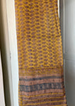KOTA SILK SAREE - MUSTARD - HANDBLOCK PRINTED